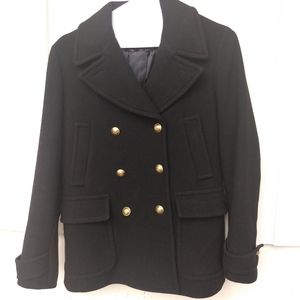 J. Crew Black Majesty Peacoat 12T